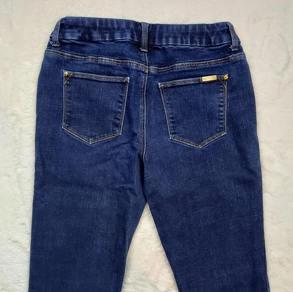 Chico's So Slimming Girlfriend Slim Leg Mid Rise Dark Blue Jeans Size 00R (2) - Picture 9 of 13